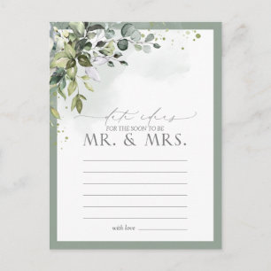Postal Dusty Blue Eucalyptus acuarela Floral Date Ideas