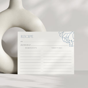 Postal Dusty Blue Peony Garden Bridal Shower Receta