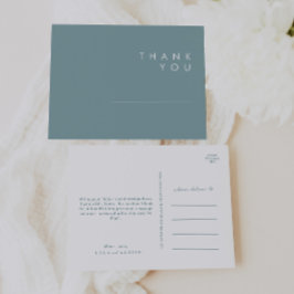 Postal Dusty Boho | Agradecimiento de Boda Azul y Verde