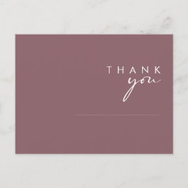 Postal Dusty Boho | Boda Púrpura Gracias Postcard