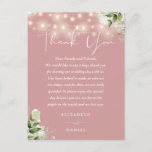 Dusty Rosa Greenery Gracias Boda Place Card