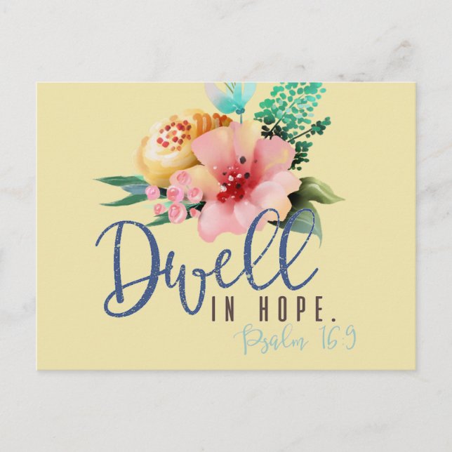 Postal Dwell en esperanza versus floral (Anverso)