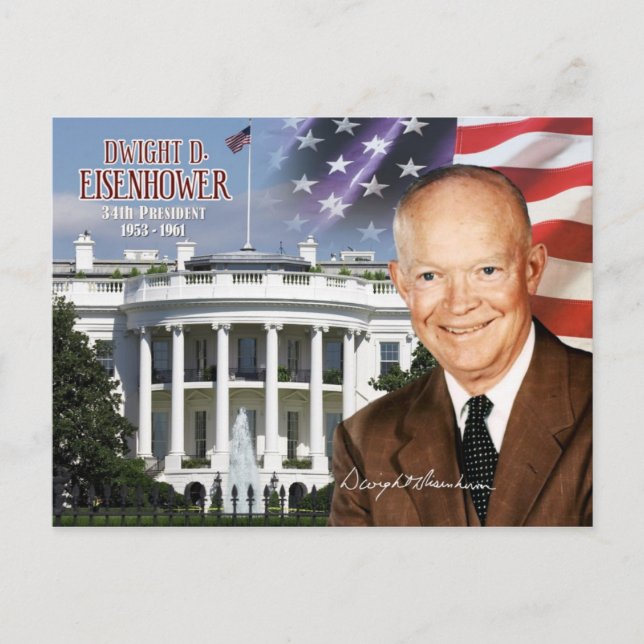 Postal Dwight D. Eisenhower - 34th President of the U.S. (Anverso)
