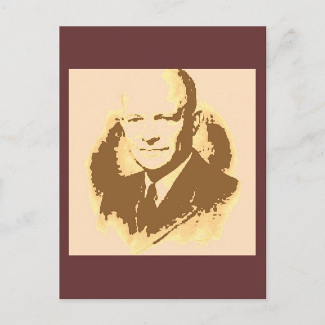 Postal Dwight D Eisenhower Pop Art (Anverso)