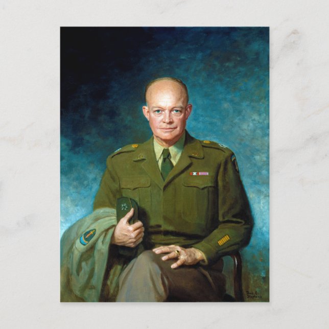 Postal Dwight D. Eisenhower por Thomas Edgar Stephens 194 (Anverso)