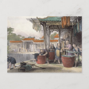 Postal Dyeing and Winding Silk, de 'China in a Series o