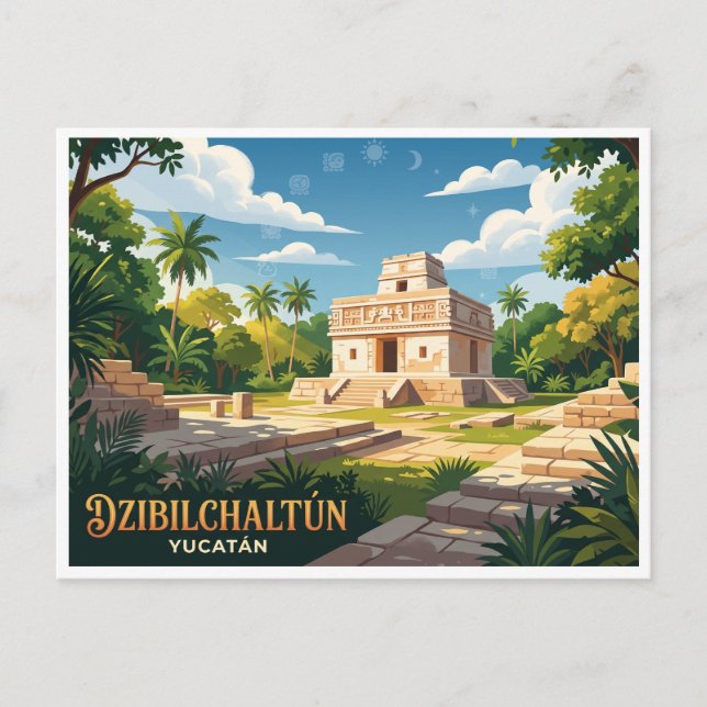 Postal Dzibilchaltún Mérida México (Anverso)