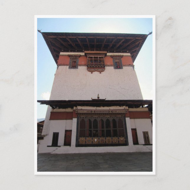 Postal dzong central de paro (Anverso)