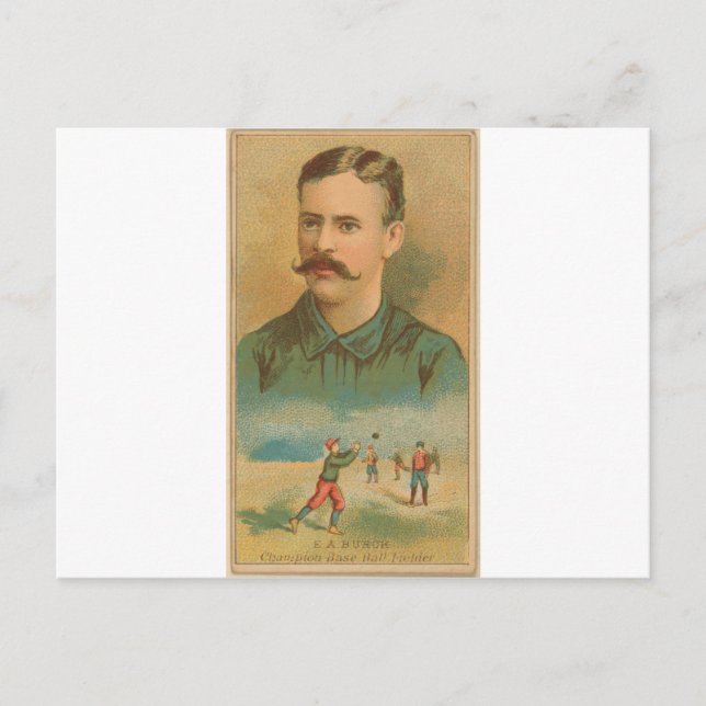 Postal E. A. Burch, Brooklyn Trolley-Dodgers (Anverso)