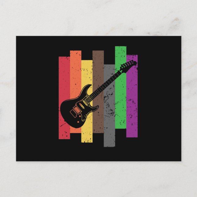 Postal E-Gitarre Bunt (Anverso)