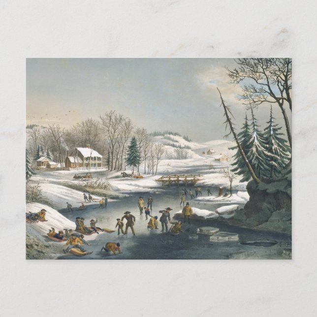 Postal e invierno por la mañana (Anverso)