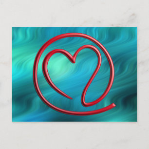 Postal e m a i l 4 y u olas de color azul