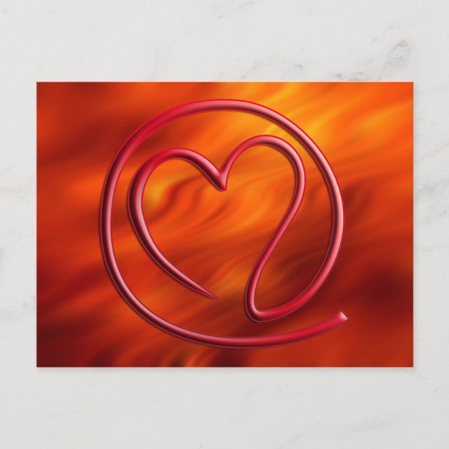 Postal e m a i l 4 y u | rojo fuego (Anverso)