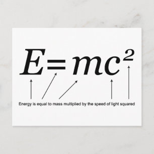 Postal E=MC2 La teoría de la relatividad de Einstein