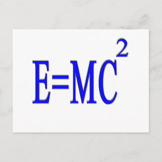 Postal E=MC 2 (azul)