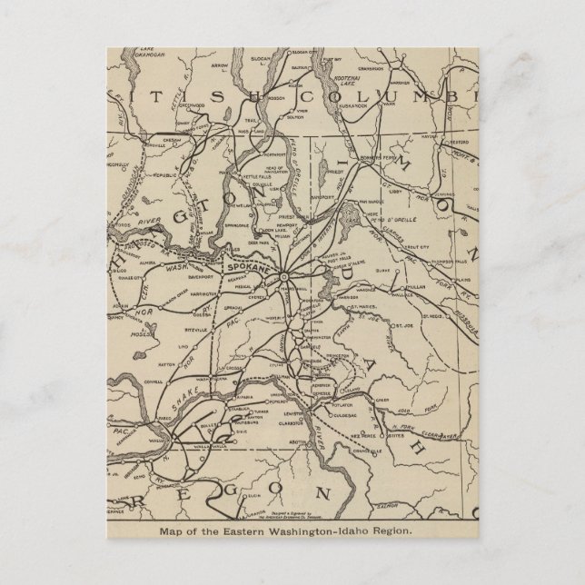 Postal E Washington Idaho (Anverso)