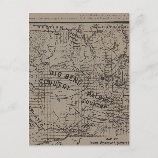 Postal E Washington, N Idaho (Anverso)