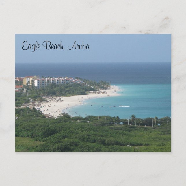 Postal Eagle Beach, Aruba, en Postcard (Anverso)