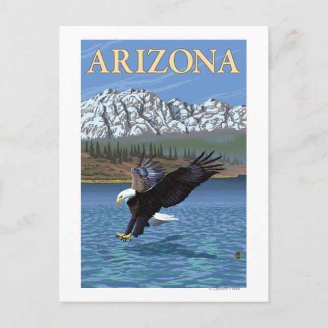 Postal Eagle DivingArizona (Anverso)