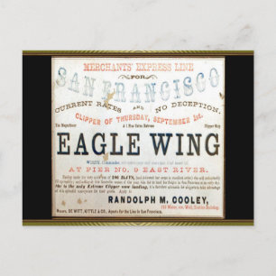 Postal Eagle wing Clipper Sailing