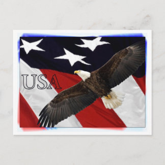 Postal Eagle y la bandera de los Estados Unidos