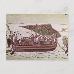 Postal Earl Harold con sus velas llenas de viento