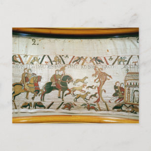 Postal Earl Harold viajando con sus caballeros a Bosham