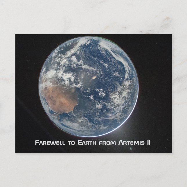 Postal Earth From Artemis II (Anverso)