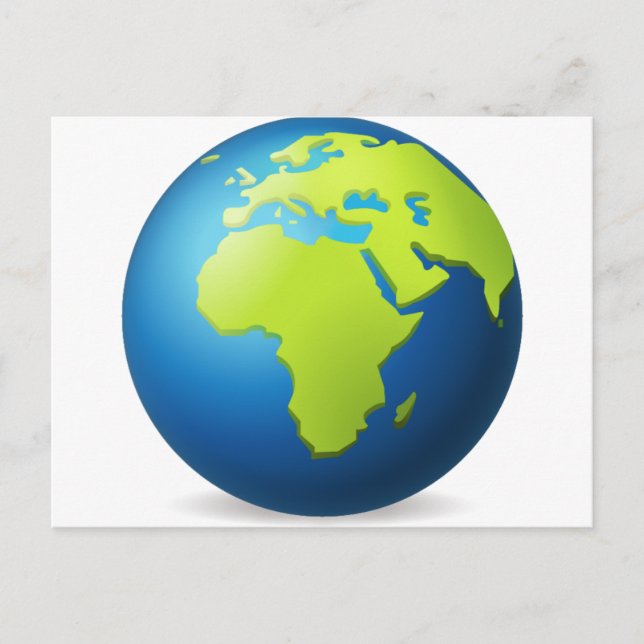 Postal Earth Globe Europe Africa - Emoji (Anverso)