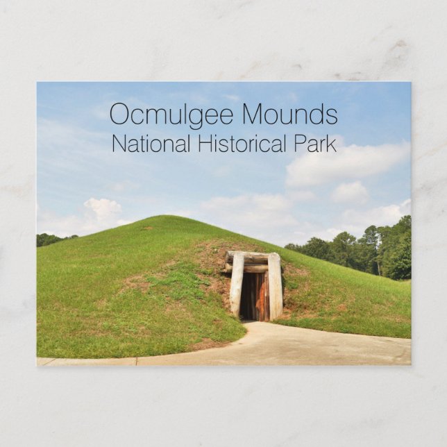 Postal Earth Lodge, Ocmulgee Mounds NHP, Georgia (Anverso)