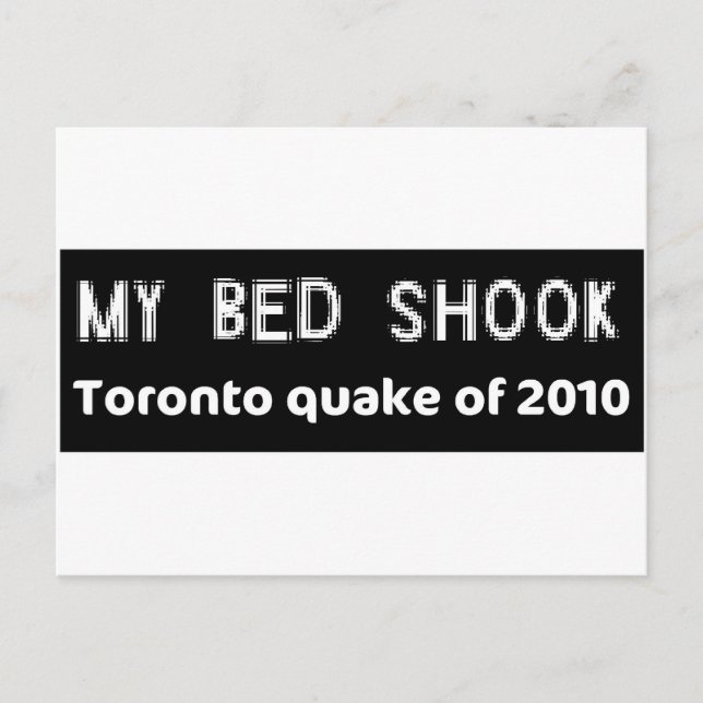 Postal EARTHQUAKE Toronto (Anverso)