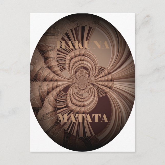 Postal Earthy Hakuna Matata Art Print (Anverso)