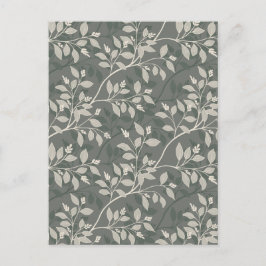 Postal Earthy Wandering Leaves Pattern Botanical