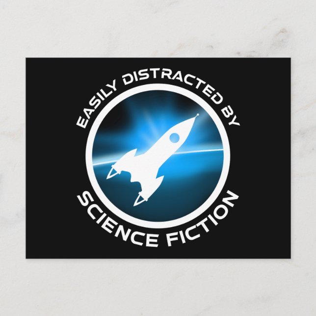Postal Easily Distracted By Science Fiction (Anverso)