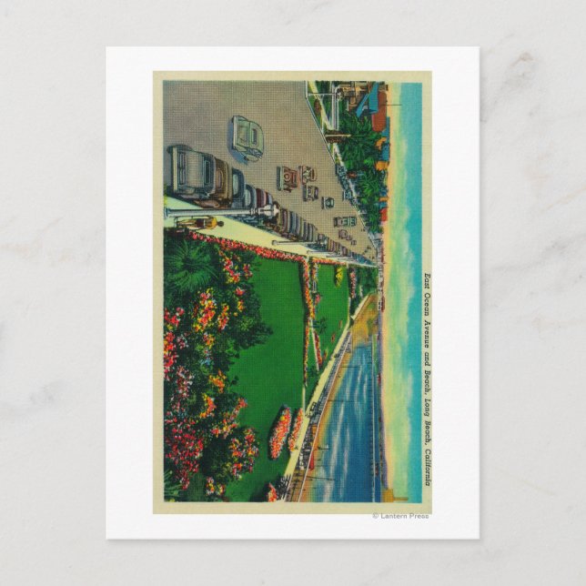 Postal East Ocean Avenue y BeachLong Beach, CA (Anverso)