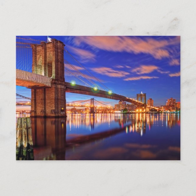 Postal East River, Brooklyn Bridge, Manhattan (Anverso)