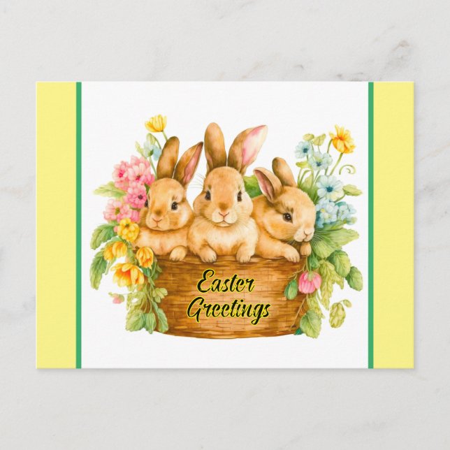 Postal Easter Bunny Greetings (Anverso)