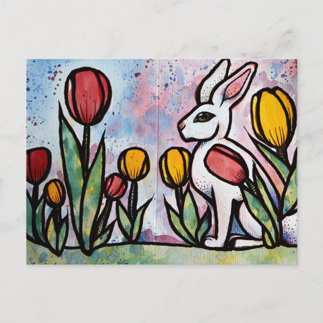 Postal Easter Bunny Rabbits Nature Lovers Bunnies         (Anverso)