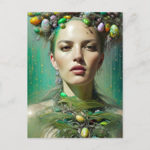 Postal Easter Goddess AI generó arte de fantasía