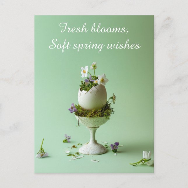 Postal Easter Greeting Card Floral Spring Elegant (Anverso)