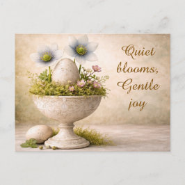 Postal Easter Greeting Card Minimal Floral Spring