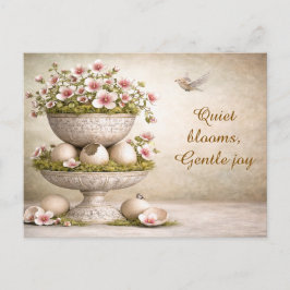 Postal Easter Greeting Card Minimal Floral Spring