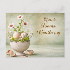 Postal Easter Greeting Card Minimal Floral Spring