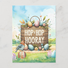 Postal Easter Party Invitation card 