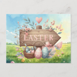 Postal Easter Party Invitation card 