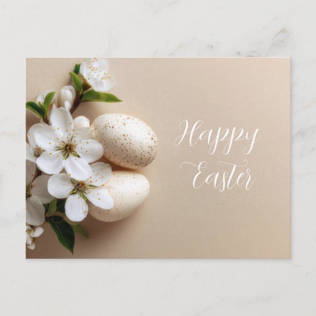 Postal Easter Postcard with Easter Eggs (Anverso)
