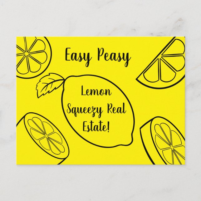 Postal Easy Peasy Lemon Squeezy Inmobiliaria  (Anverso)