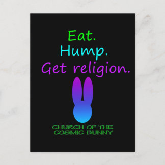 Postal Eat Hump Religion Cosmic Bunny