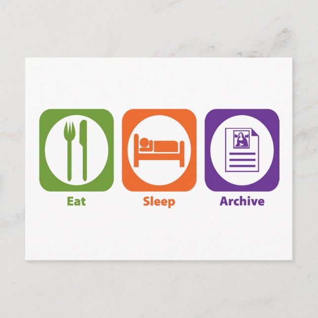 Postal Eat Sleep Archive (Anverso)