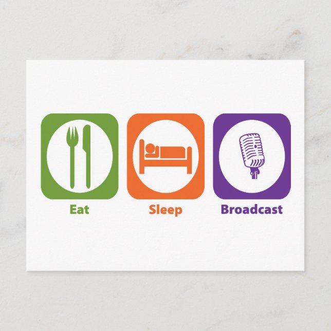 Postal Eat Sleep Broadcast (Anverso)